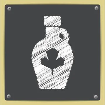 Vector color flat maple syrup bottle template Stock Illustration