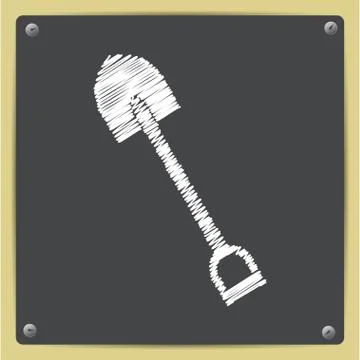 Vector color flat shovel icon Stock Illustration