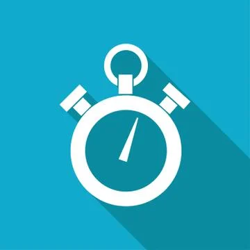 Vector color flat stopwatch icon Stock Illustration