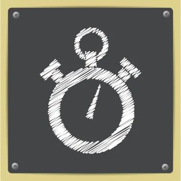 Vector color flat stopwatch icon Stock Illustration