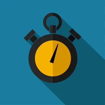 Vector color flat stopwatch icon Stock Illustration