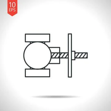 Vector color flat valve icon Stock Illustration