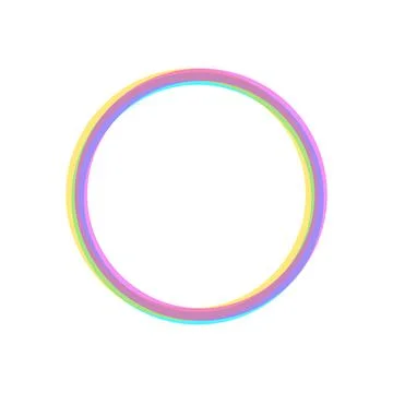 Vector color halftone circle frame. Stock Illustration