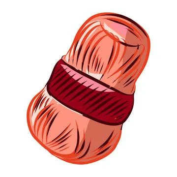 Vector color hand-drawn illustration of knitting items Ilustración de archivo