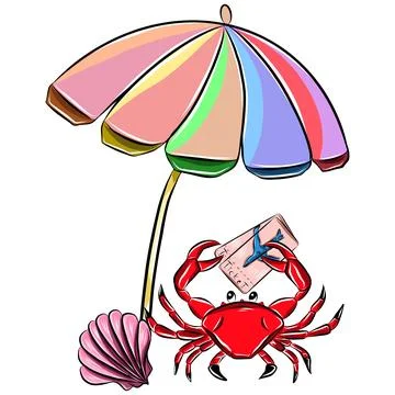 Vector color hand drawn set illustration, summer vacation accessories, blac.. Stock-Illustration