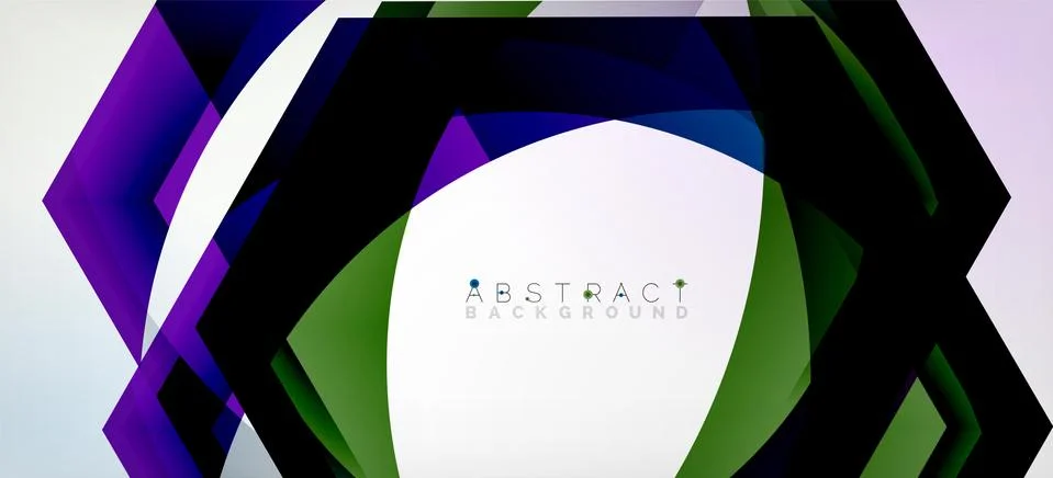 Vector color hexagons geometric abstract background Stock Illustration