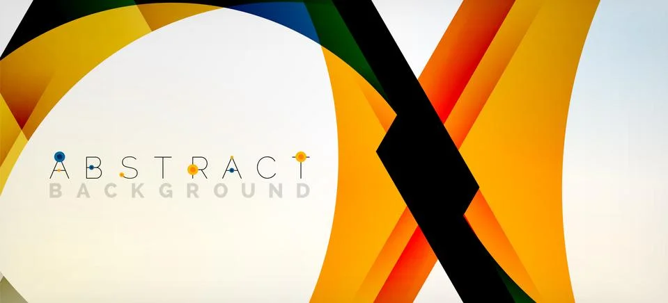 Vector color hexagons geometric abstract background Stock Illustration