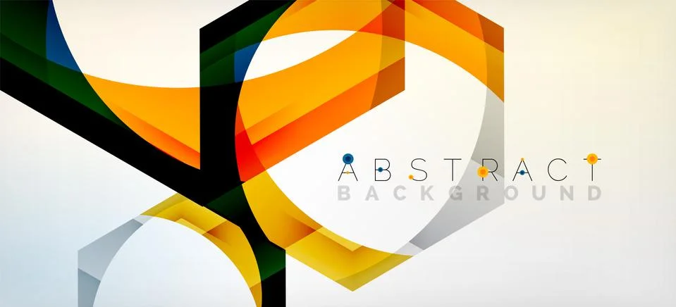 Vector color hexagons geometric abstract background Stock Illustration