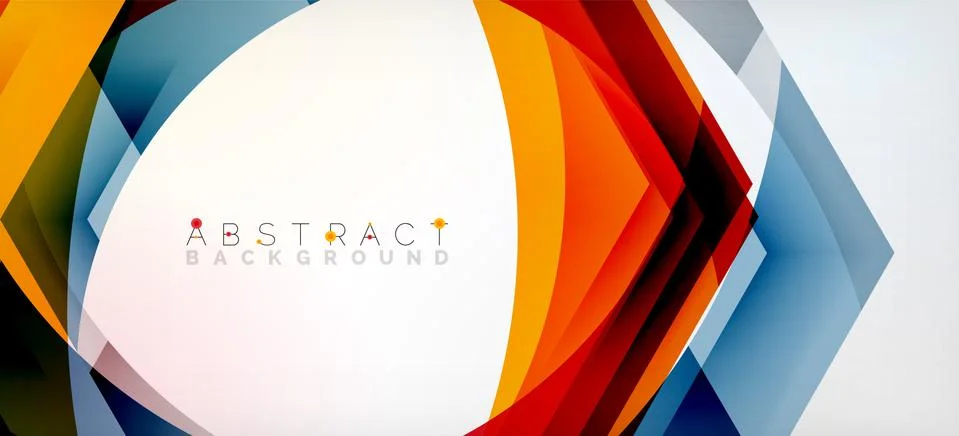 Vector color hexagons geometric abstract background Illustrazione stock