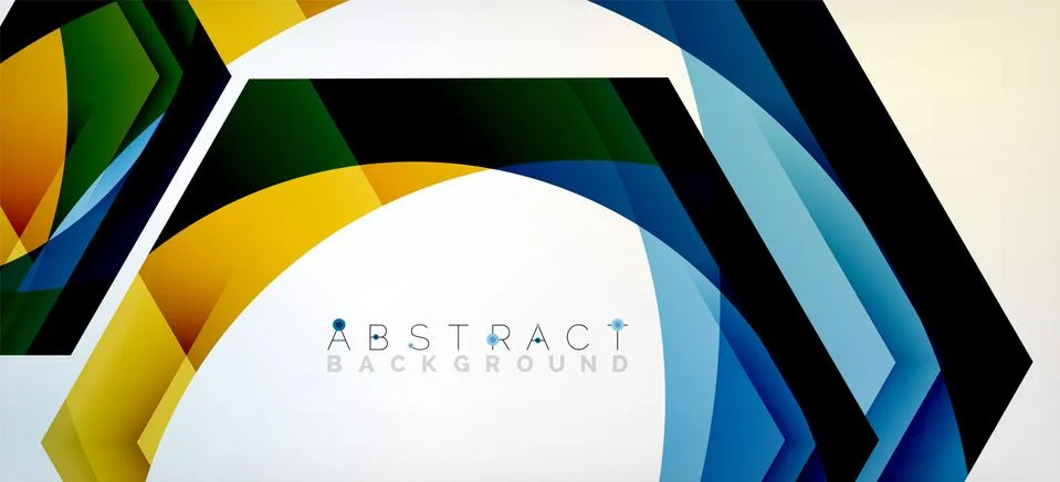 Vector color hexagons geometric abstract background Illustrazione stock