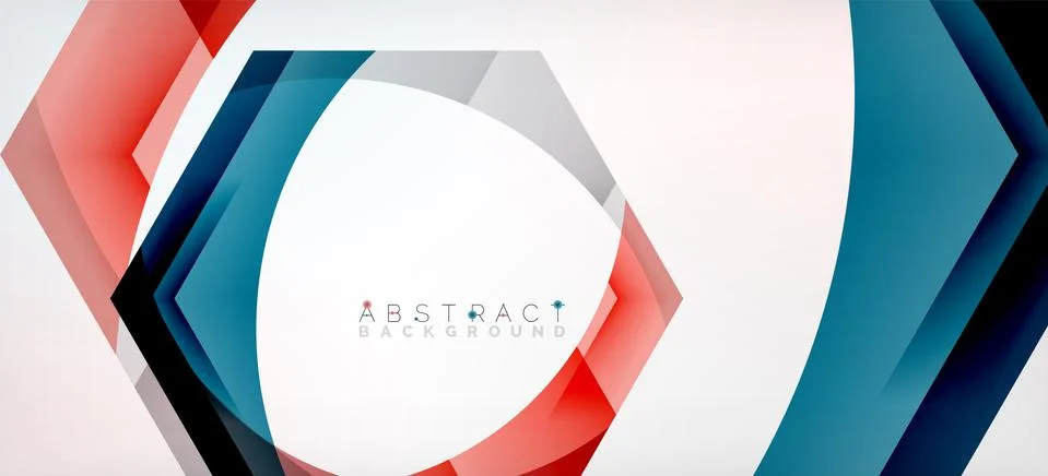 Vector color hexagons geometric abstract background Stock Illustration