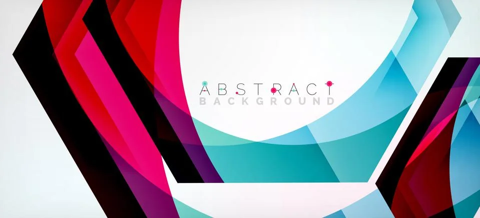 Vector color hexagons geometric abstract background Stock Illustration