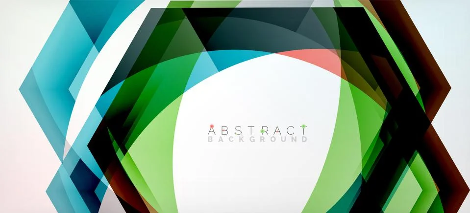 Vector color hexagons geometric abstract background イラスト素材