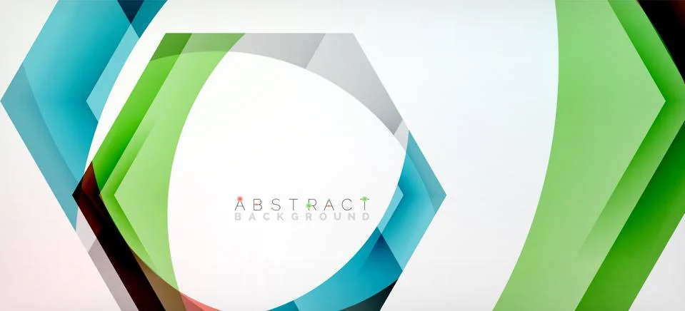 Vector color hexagons geometric abstract background Stock Illustration