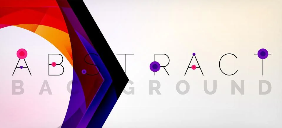 Vector color hexagons geometric abstract background Stock Illustration