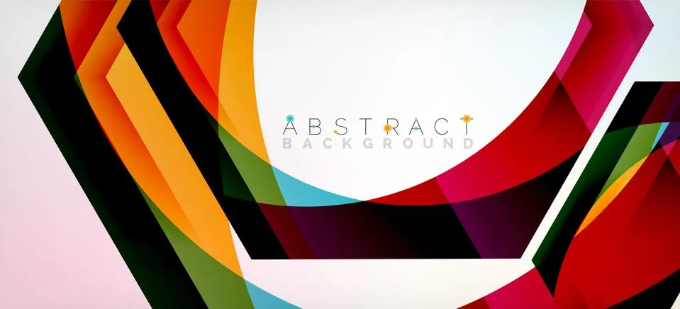 Vector color hexagons geometric abstract background Illustrazione stock
