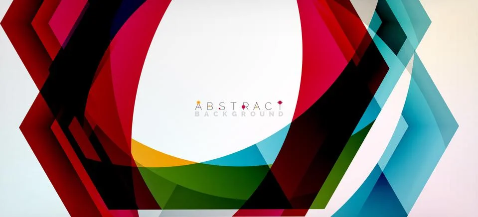 Vector color hexagons geometric abstract background Stock Illustration