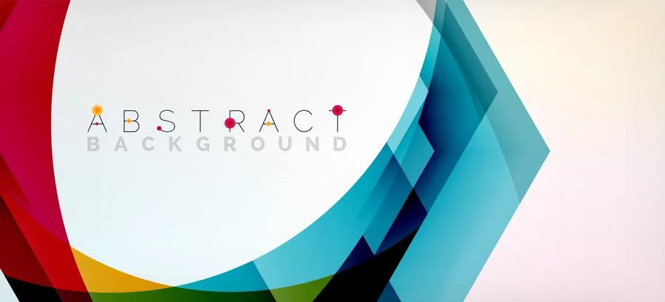Vector color hexagons geometric abstract background Stock Illustration