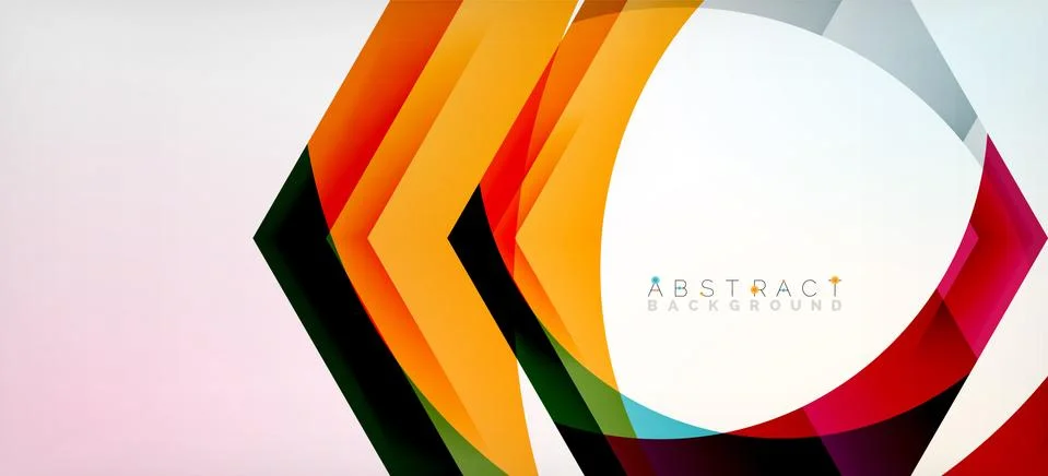 Vector color hexagons geometric abstract background Stock Illustration