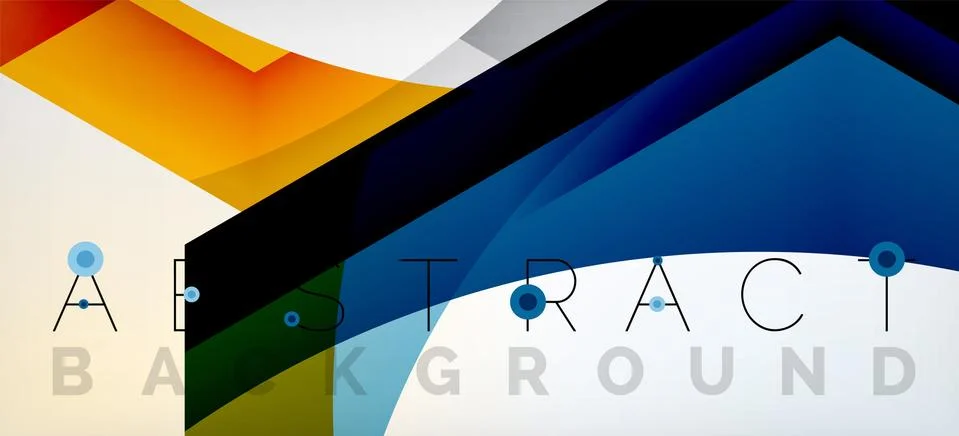Vector color hexagons geometric abstract background Illustrazione stock