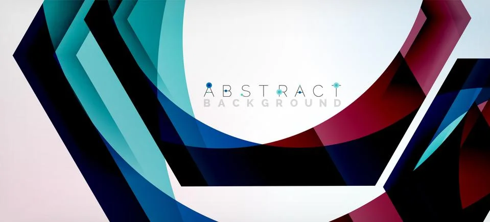 Vector color hexagons geometric abstract background Illustrazione stock