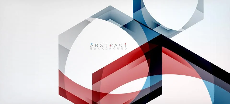 Vector color hexagons geometric abstract background Illustrazione stock