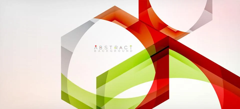 Vector color hexagons geometric abstract background Stock Illustration