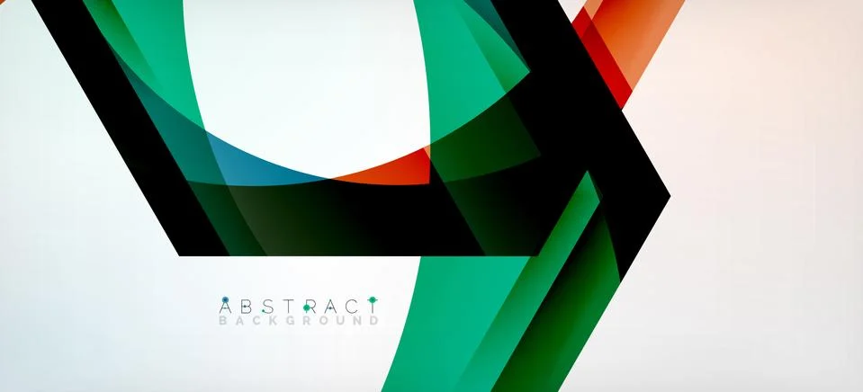 Vector color hexagons geometric abstract background Illustrazione stock