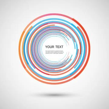 Vector color line twirl design Stock Illustration