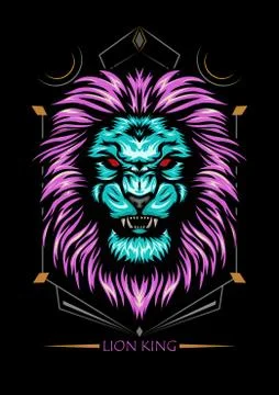 Vector Color Lion Illustration - Vector Stock Illustration