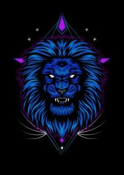 Vector Color Lion Illustration - Vector Stockillustratie
