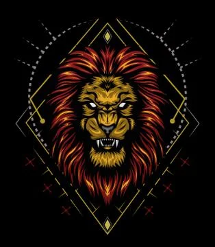 Vector color lion illustration - vector Stock-Illustration