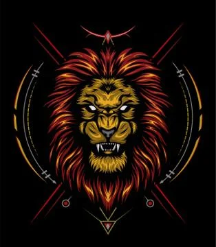 Vector color lion illustration - vector Stock-Illustration