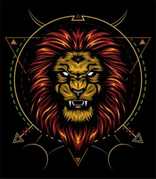 Vector color lion illustration - vector Stock-Illustration