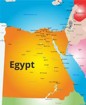 Vector color map of Egypt Vector color map of Egypt country Copyright: xZo... Stock Photos