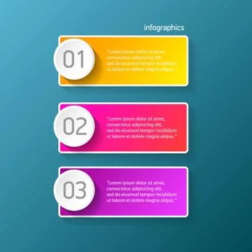 Vector color modern progress paper banners set with three options or steps can イラスト素材