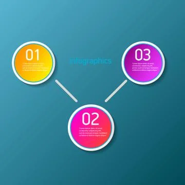 Vector color modern progress paper banners set with three options or steps can イラスト素材
