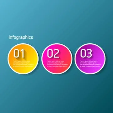 Vector color modern progress paper banners set with three options or steps can 스톡 일러스트