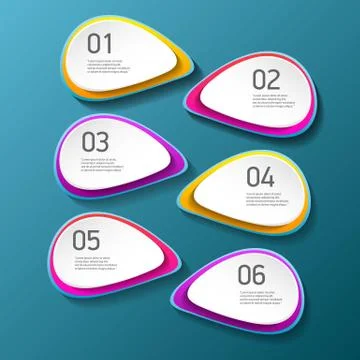 Vector color modern progress paper banners set with three options or steps can イラスト素材