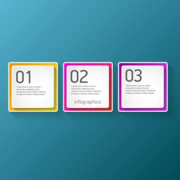 Vector color modern progress paper banners set with three options or steps can イラスト素材