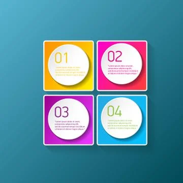 Vector color modern progress paper banners set with three options or steps can イラスト素材