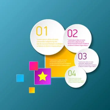 Vector color modern progress paper banners set with three options or steps can Illustrazione stock