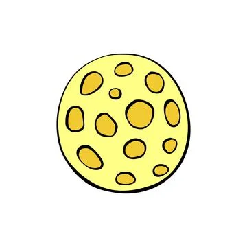 Vector color Moon icon, planet, satellites, space object. Design element, c.. Ilustração Stock