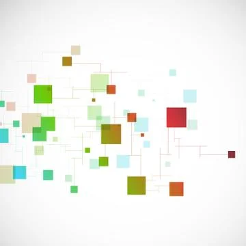 Vector color network connection and DNA atom Stock Illustration