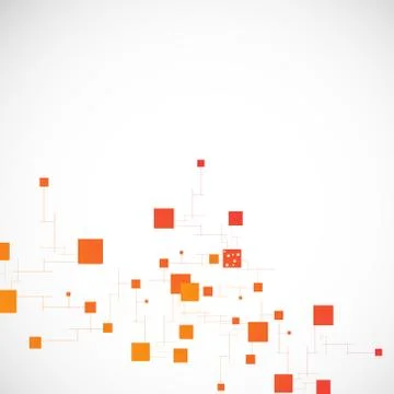 Vector color network connection and DNA atom Stock Illustration