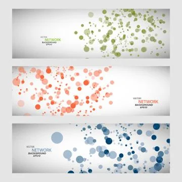 Vector color network connection and DNA atom Stock Illustration