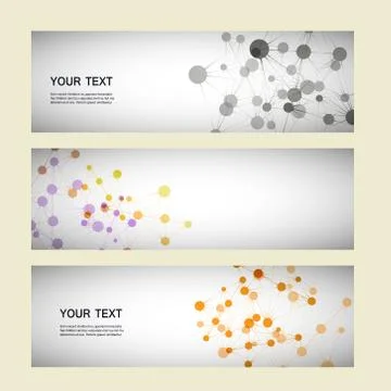 Vector color network connection and DNA atom Stock Illustration