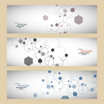 Vector color network connection and DNA atom Stock Illustration