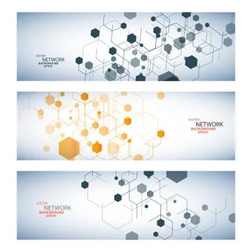Vector color network connection and DNA atom Stock Illustration
