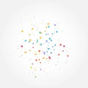 Vector color network connection and DNA atom Stock Illustration